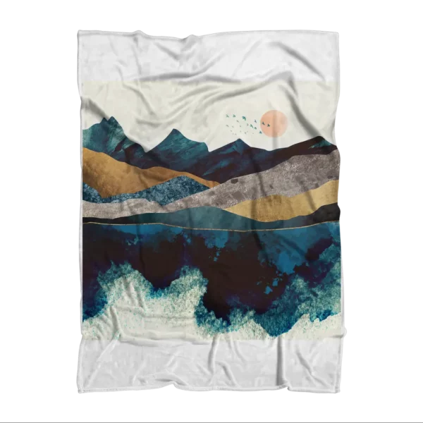 Blue Mountain Reflection Sublimation Adult Blanket