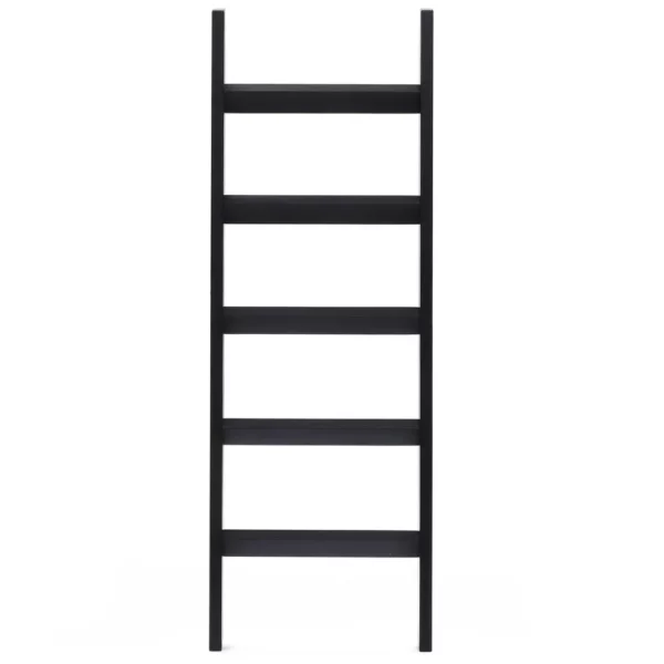 Black Wood 4.8ft Decorative Blanket Ladder - Image 6