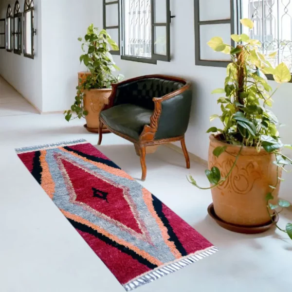 Red Fluffy Soft Rug