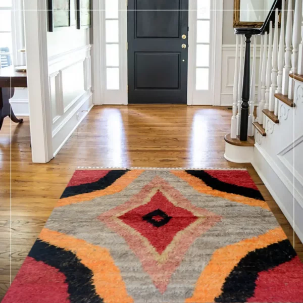 Red Fluffy Soft Rug - Image 7
