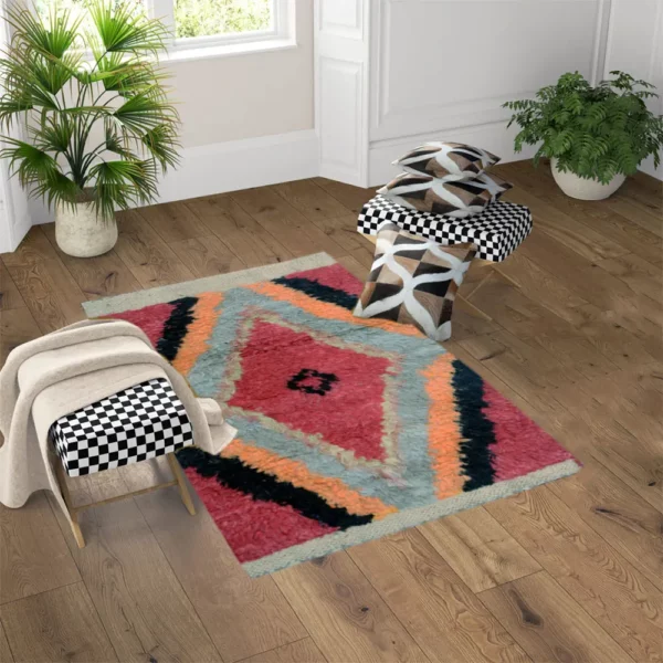 Red Fluffy Soft Rug - Image 8