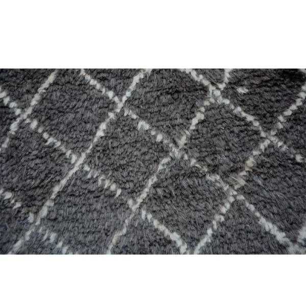 Berber Grey Nickel Soft Handknotted Rug - Image 6