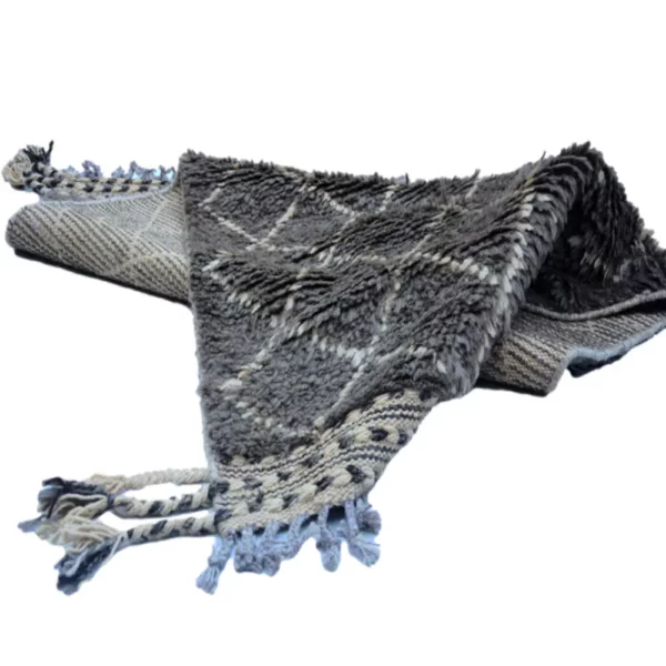 Berber Grey Nickel Soft Handknotted Rug - Image 5