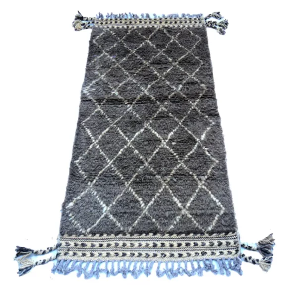 Berber Grey Nickel Soft Handknotted Rug - Image 3