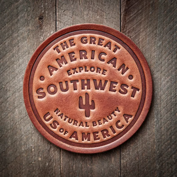 Southwest Leather Coaster - Image 2