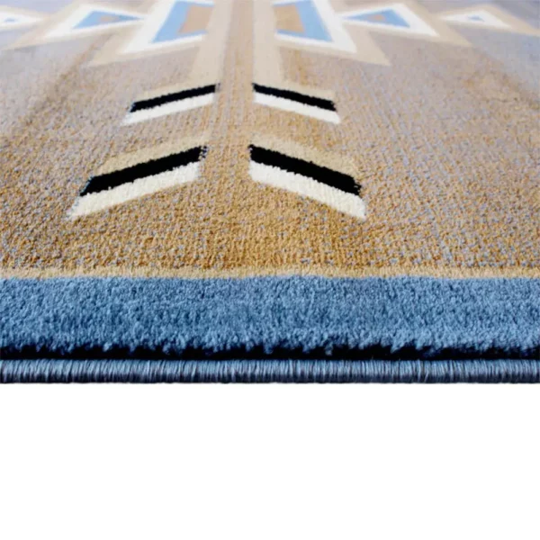 Lodi Collection Southwestern Blue Area Rug - 2' x 7' - Image 5