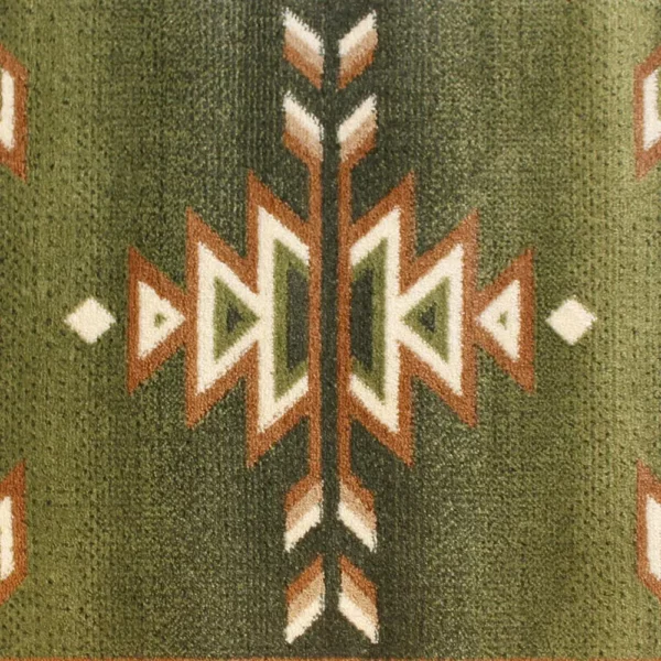 Lodi Collection Southwestern 2' x 11' Green Area Rug - Image 5