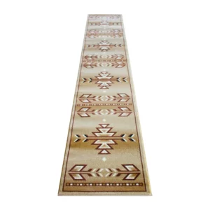 Lodi Collection Southwestern Brown Area Rug - 2' x 11'
