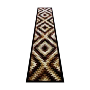 Teagan Collection Southwestern 2' x 11' Brown Area Rug