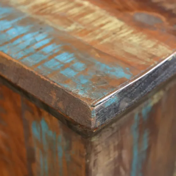 Vintage Stool Multicolor Reclaimed solid wood Compact - Image 6