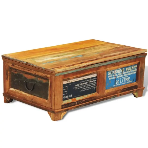 Coffee Table Multicolor Reclaimed wood Medium Rectangular