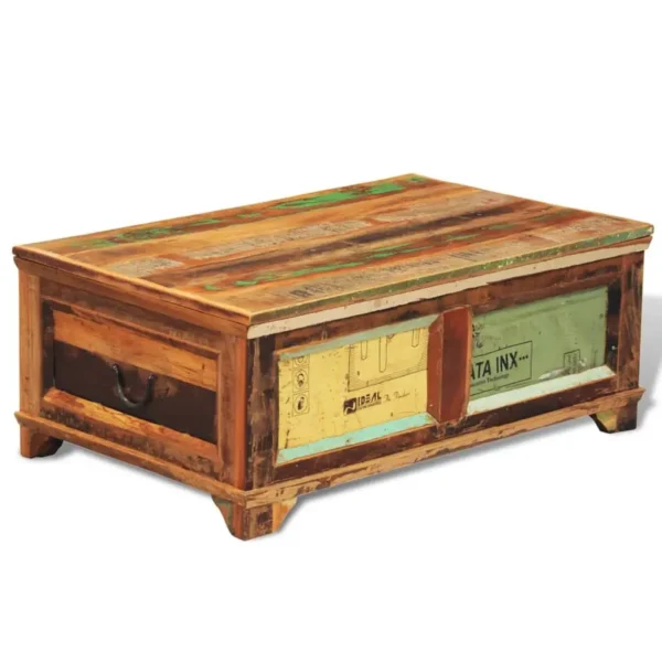  Coffee Table Multicolor Reclaimed wood Medium Rectangular - Image 2