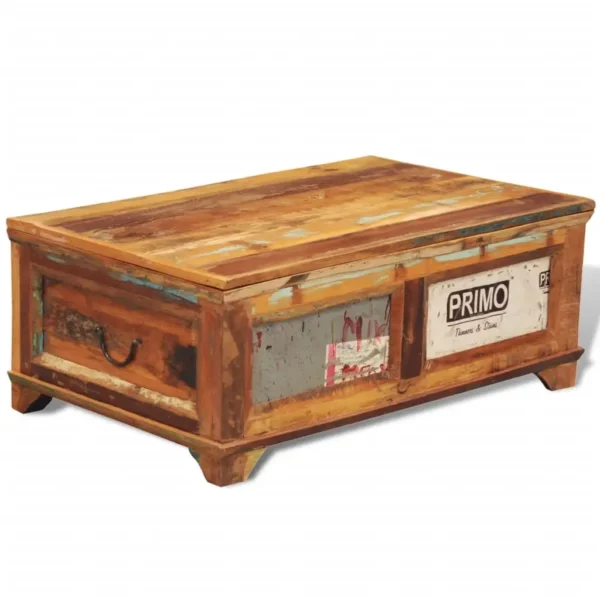 Coffee Table Multicolor Reclaimed wood Medium Rectangular - Image 3