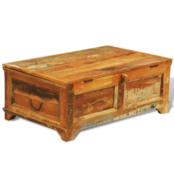  Coffee Table Multicolor Reclaimed wood Medium Rectangular - Image 6