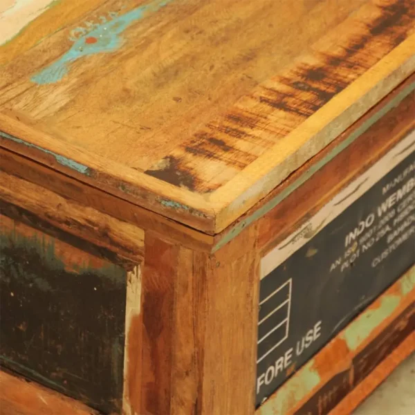  Coffee Table Multicolor Reclaimed wood Medium Rectangular - Image 7