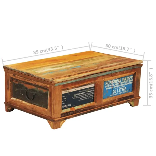  Coffee Table Multicolor Reclaimed wood Medium Rectangular - Image 11