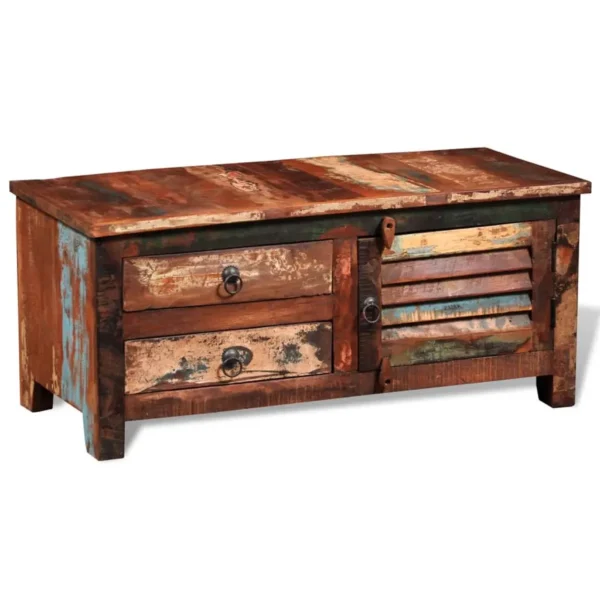 Bedside Cabinet Multicolor Reclaimed solid wood Medium - Image 4