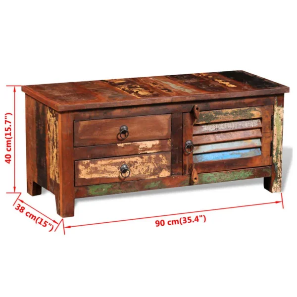 Bedside Cabinet Multicolor Reclaimed solid wood Medium - Image 11