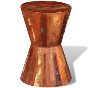 Stool multi-shade reclaimed wood Reclaimed solid wood Compact