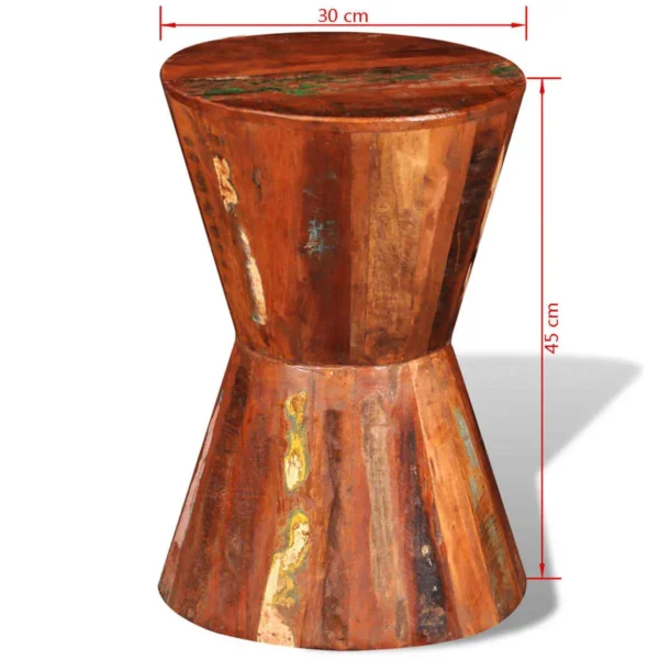Stool multi-shade reclaimed wood Reclaimed solid wood Compact - Image 7