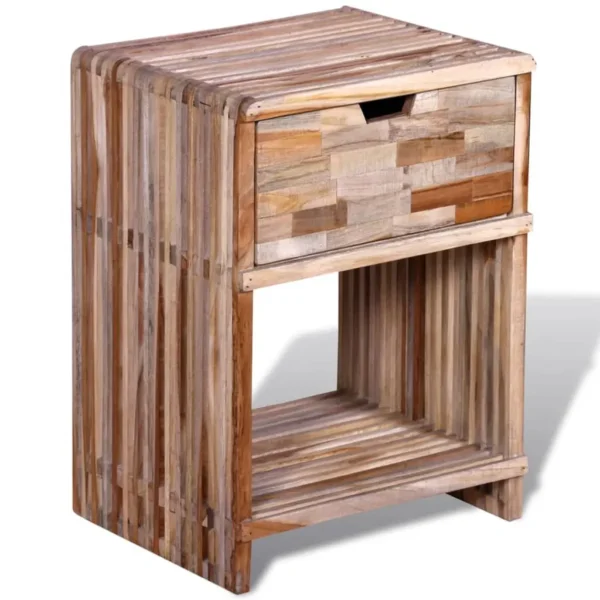 vidaXL Cabinet Various shades of teak Reclaimed teak wood Storage - Image 2
