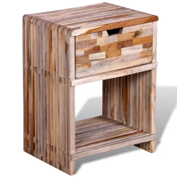 vidaXL Cabinet Various shades of teak Reclaimed teak wood Storage - Image 3