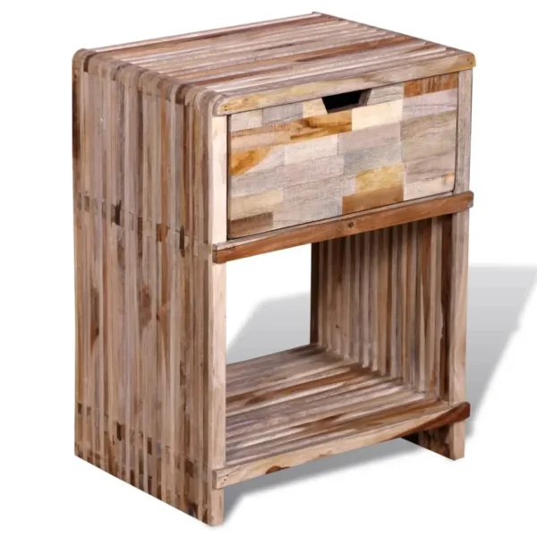 vidaXL Cabinet Various shades of teak Reclaimed teak wood Storage - Image 4
