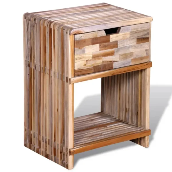 vidaXL Cabinet Various shades of teak Reclaimed teak wood Storage - Image 5