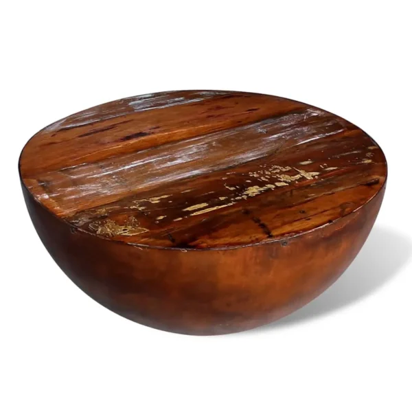  Coffee Table Multi-color wood Solid reclaimed wood Small - Image 2