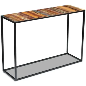  Console Table Multicolour Reclaimed wood Medium Decorative Inlays