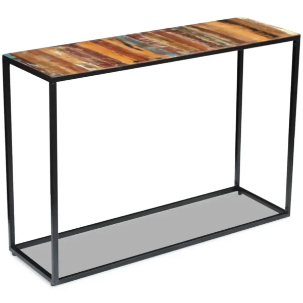  Console Table Multicolour Reclaimed wood Medium Decorative Inlays