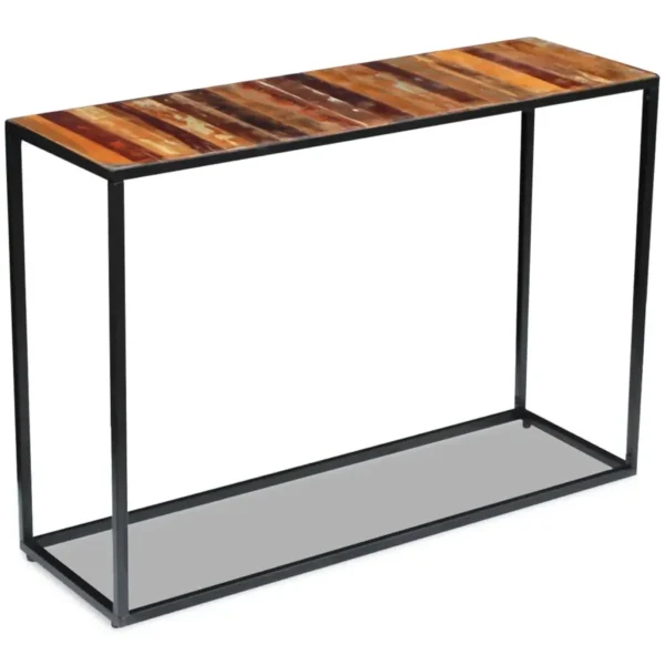  Console Table Multicolour Reclaimed wood Medium Decorative Inlays - Image 2