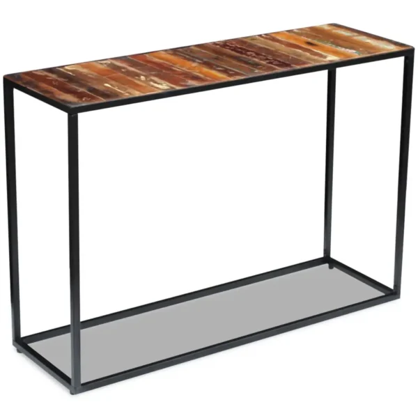  Console Table Multicolour Reclaimed wood Medium Decorative Inlays - Image 3