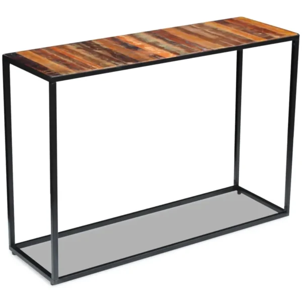  Console Table Multicolour Reclaimed wood Medium Decorative Inlays - Image 4