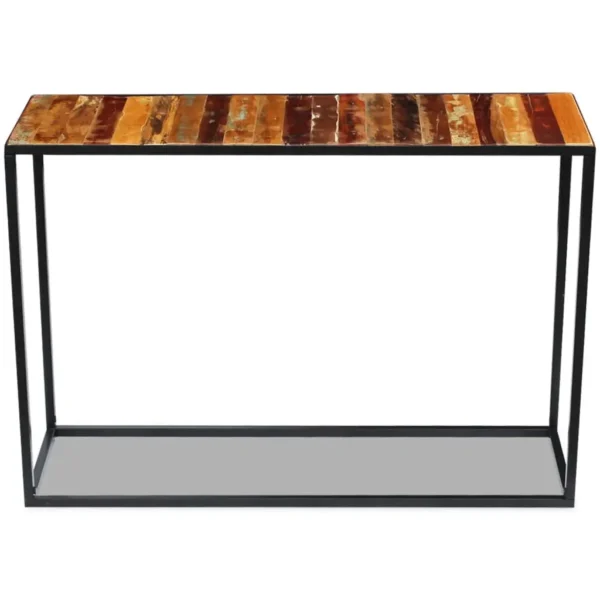  Console Table Multicolour Reclaimed wood Medium Decorative Inlays - Image 6