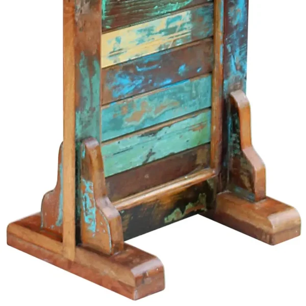Hall Mirror Varied natural wood tones Solid Reclaimed Wood and Glass - Image 8