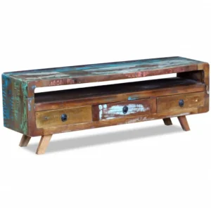  TV Cabinet Multicolor Solid reclaimed wood Medium TV Cabinet