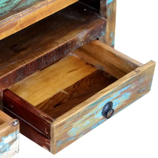  TV Cabinet Multicolor Solid reclaimed wood Medium TV Cabinet - Image 7