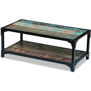 Coffee Table Multicolour Solid reclaimed wood, steel frame