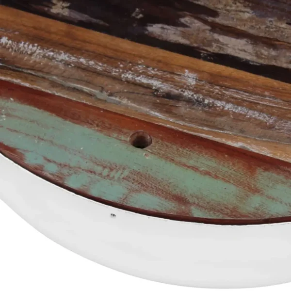 vidaXL Coffee Table Set of 2 Multicolour Reclaimed wood and steel - Image 7
