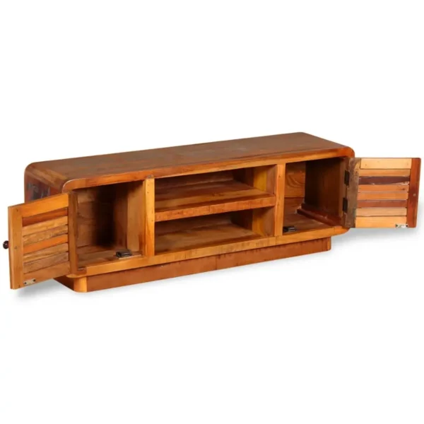  TV Cabinet Multicolored Solid reclaimed wood Medium TV Cabinet - Image 6