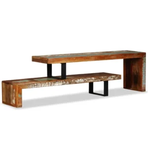  TV Stand Multicolour Solid Reclaimed Wood Medium