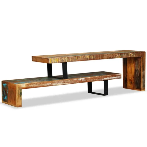  TV Stand Multicolour Solid Reclaimed Wood Medium - Image 2