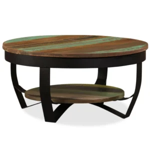 Coffee Table Multicolor Solid reclaimed wood Medium Industrial