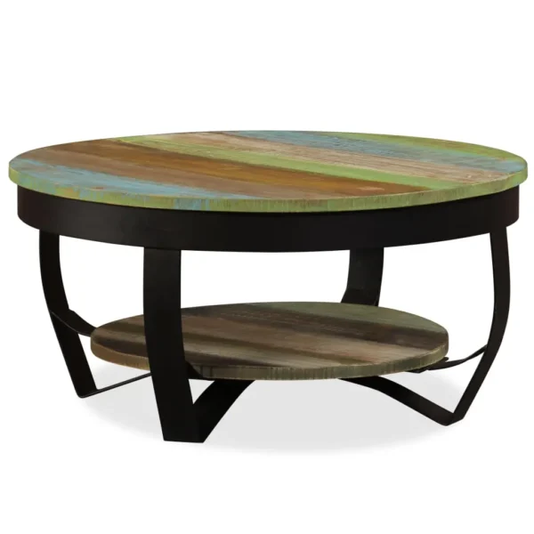 Coffee Table Multicolor Solid reclaimed wood Medium Industrial - Image 2