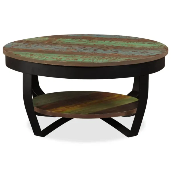 Coffee Table Multicolor Solid reclaimed wood Medium Industrial - Image 7