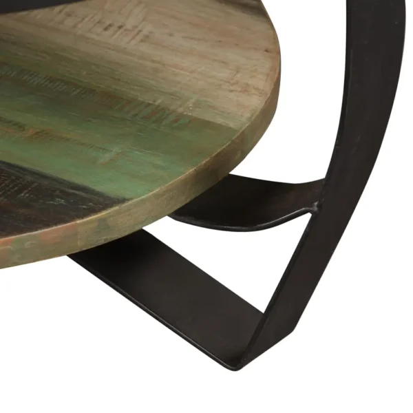 Coffee Table Multicolor Solid reclaimed wood Medium Industrial - Image 8