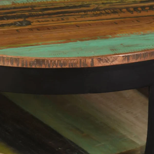 Coffee Table Multicolor Solid reclaimed wood Medium Industrial - Image 10