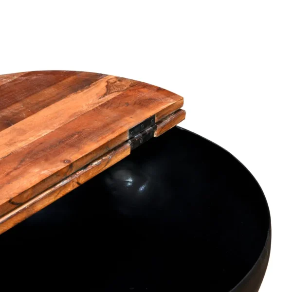 Coffee Table Multicolor Solid reclaimed wood and powder-coated steel - Image 5