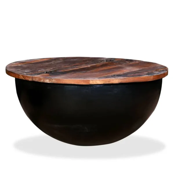 Coffee Table Multicolor Solid reclaimed wood and powder-coated steel - Image 7